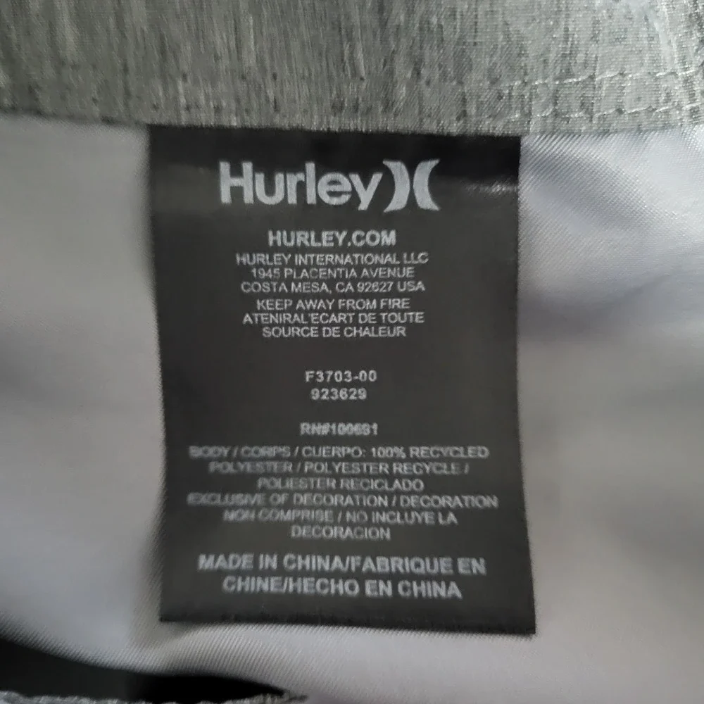 Hurley 4‎ Way Stretch Board Shorts Mens 42 Gray Drawstring Swim Trunks Shorts